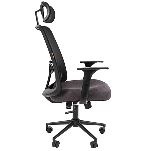 Офисное кресло CHAIRMAN 535 BLACK, ткань/сетка, черный/серый